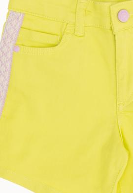 Kız Çocuk Neon Sarı Dokuma Şort - 50264061017