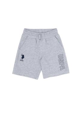Çocuk Gri Melanj Örme Şort - 50265960013