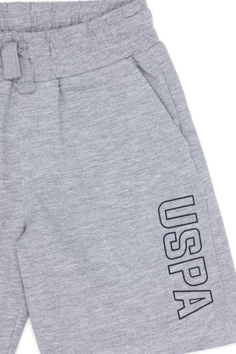 Çocuk Gri Melanj Örme Şort - 50265960013