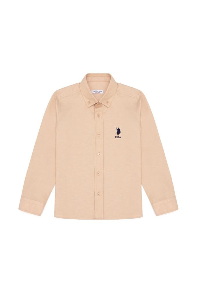 Erkek Çocuk Camel Uzun Kollu Basic Gömlek