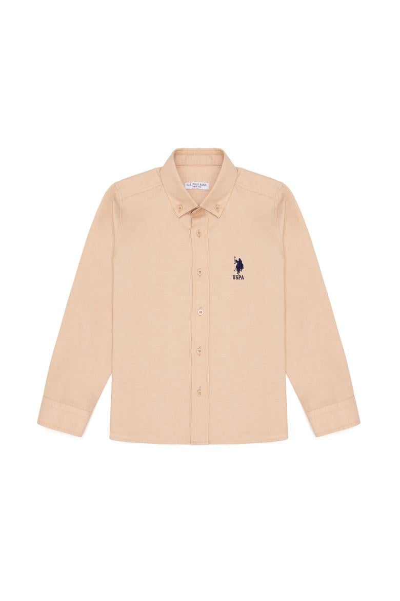 Erkek Çocuk Camel Uzun Kollu Basic Gömlek