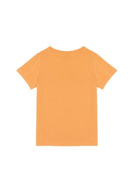 Kız Çocuk Turuncu Bisiklet Yaka Basic Tişört - 50264332126