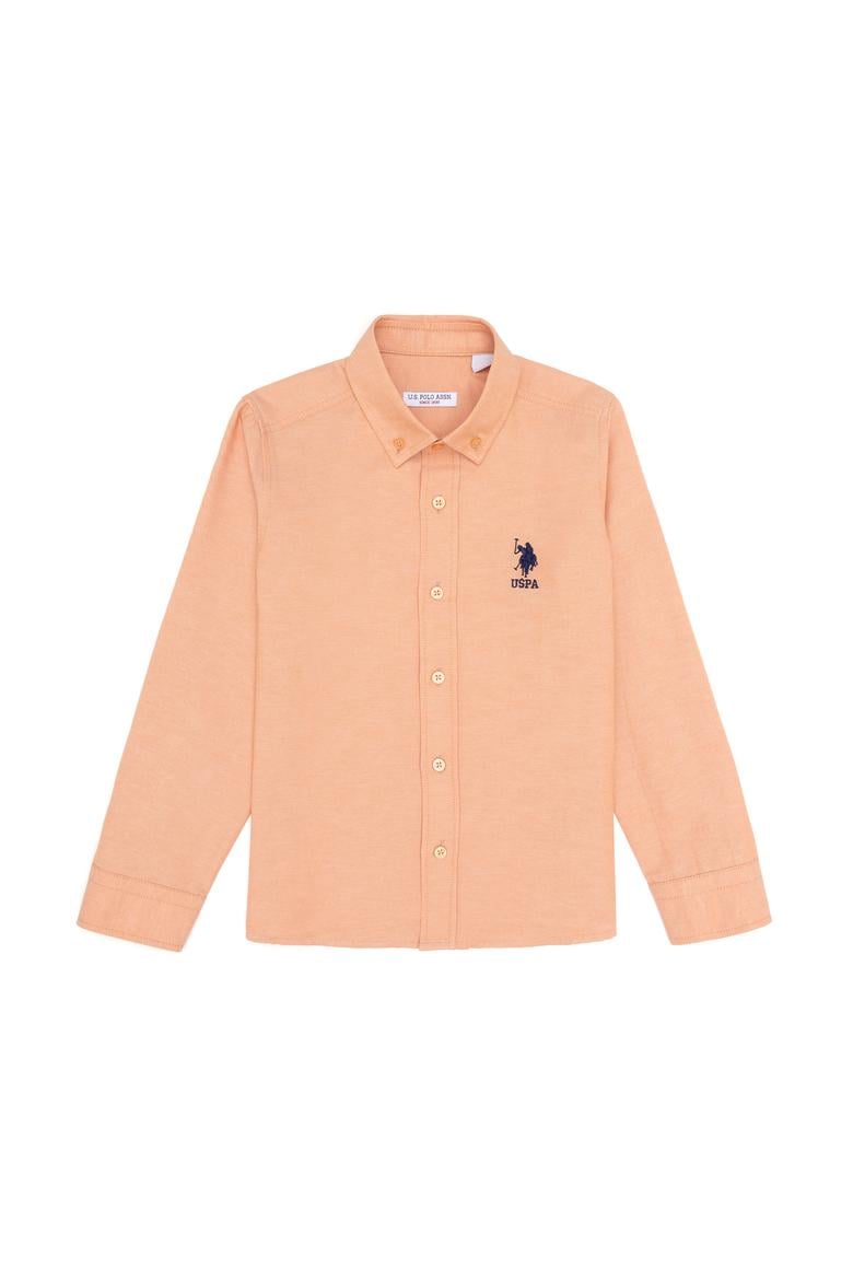 Erkek Çocuk Kiremit Uzun Kollu Basic Gömlek