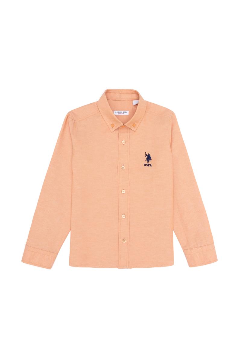 Erkek Çocuk Kiremit Uzun Kollu Basic Gömlek