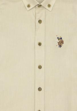 Erkek Çocuk Koyu Haki Uzun Kollu Basic Gömlek - 50263107243