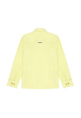 Erkek Çocuk Neon Sarı Uzun Kollu Basic Gömlek - 50263107207