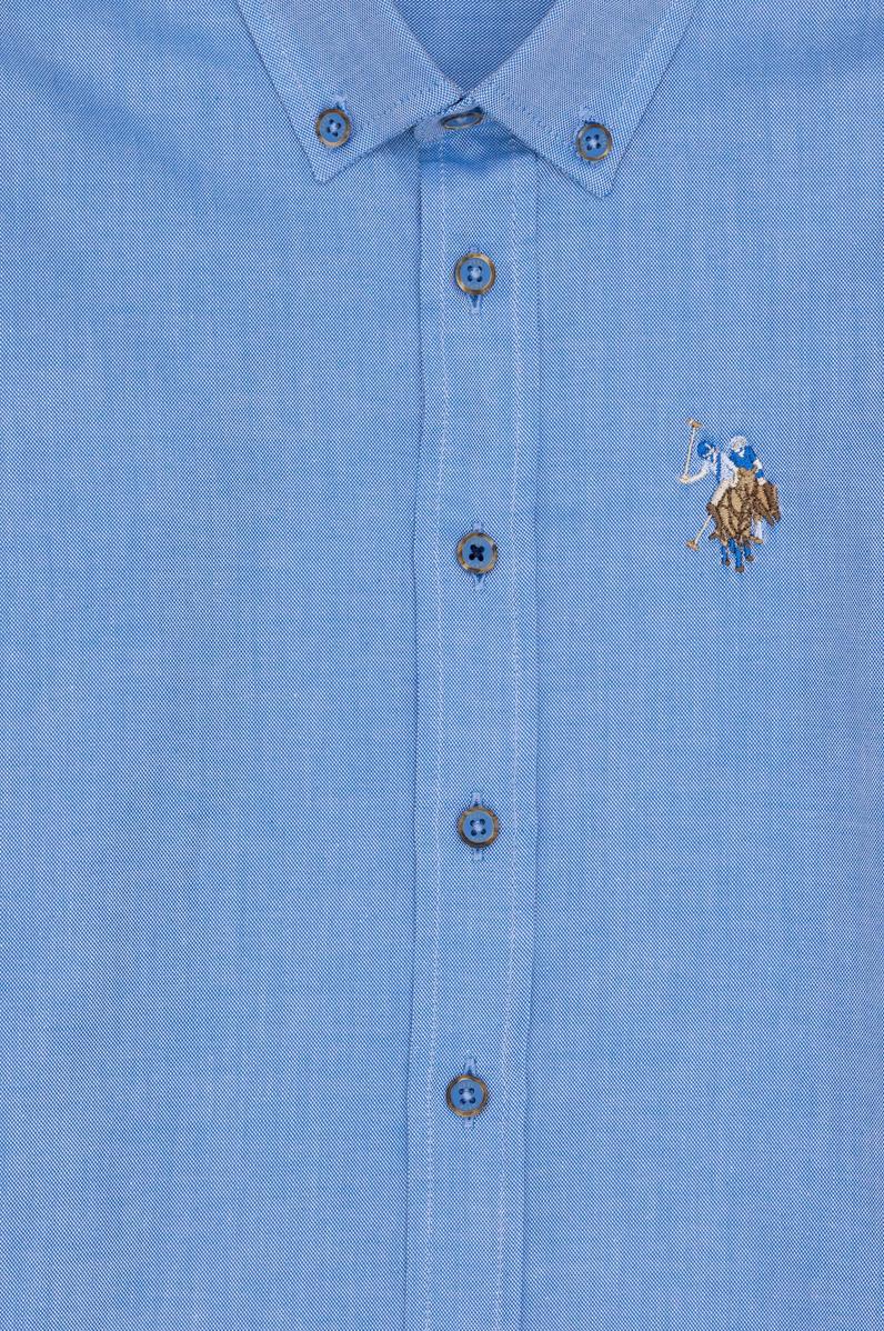 Erkek Çocuk Saks Uzun Kollu Basic Gömlek