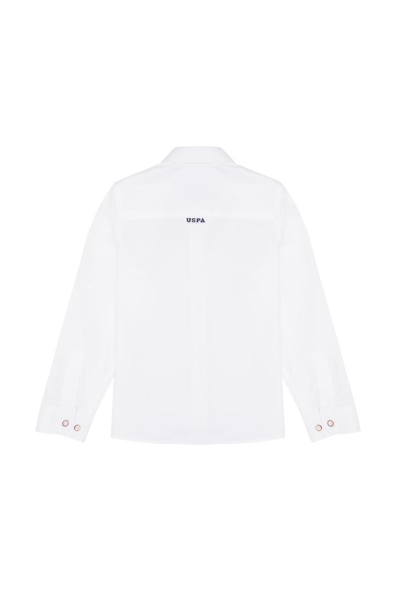 Erkek Çocuk Beyaz Uzun Kollu Basic Gömlek