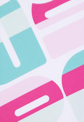 Kız Çocuk Bisiklet Yaka Beyaz Tişört - 50265385004