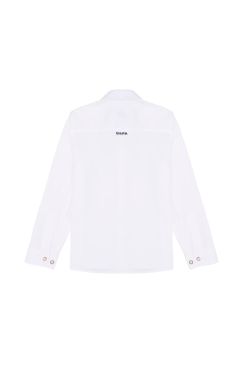 Erkek Çocuk Beyaz Uzun Kollu Basic Gömlek - 50267077009