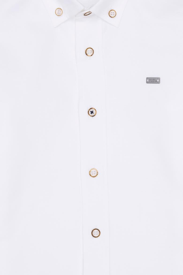 Erkek Çocuk Beyaz Uzun Kollu Basic Gömlek - 50267077009