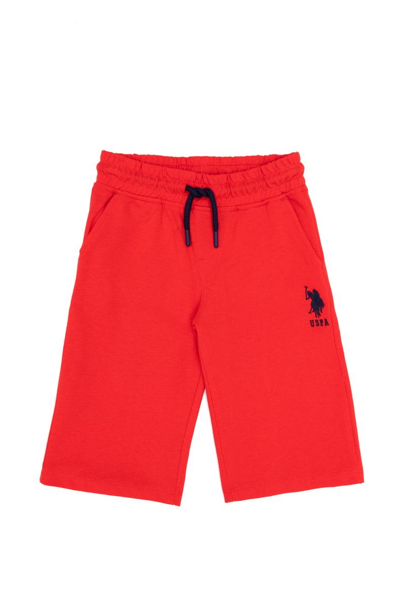 Çocuk Kırmızı Örme Şort