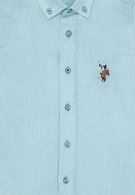 Erkek Çocuk Mint Uzun Kollu Basic Gömlek - 50263107171