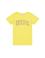 Kız Çocuk Neon Sarı Bisiklet Yaka Basic Tişört