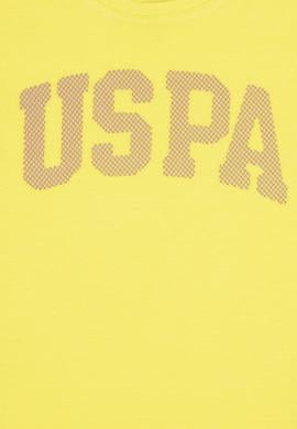 Kız Çocuk Neon Sarı Bisiklet Yaka Basic Tişört - 50264332166