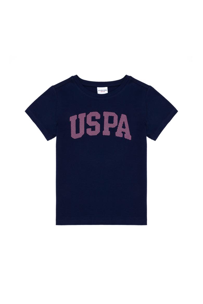 Kız Çocuk Lacivert Bisiklet Yaka Basic Tişört