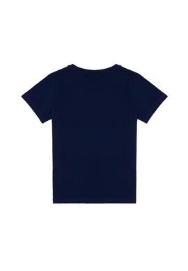 Kız Çocuk Lacivert Bisiklet Yaka Basic Tişört - 50264332036