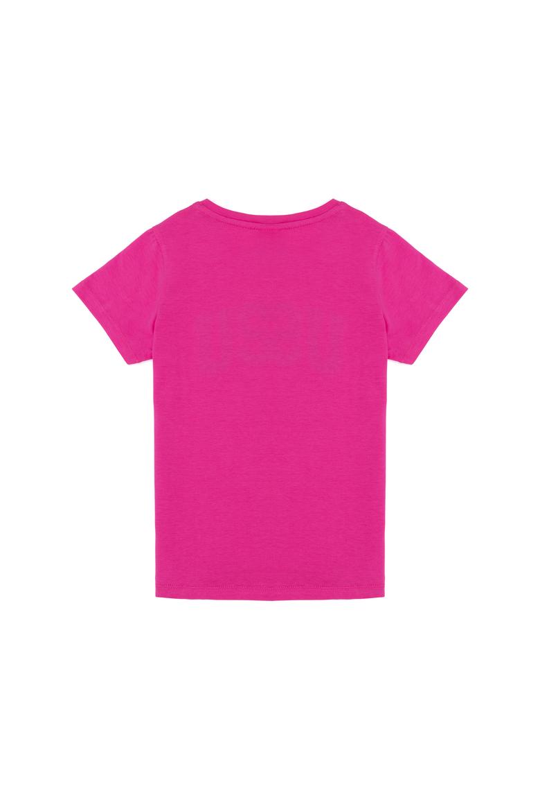 Kız Çocuk Fuşya Basic Tişört - 50264332109