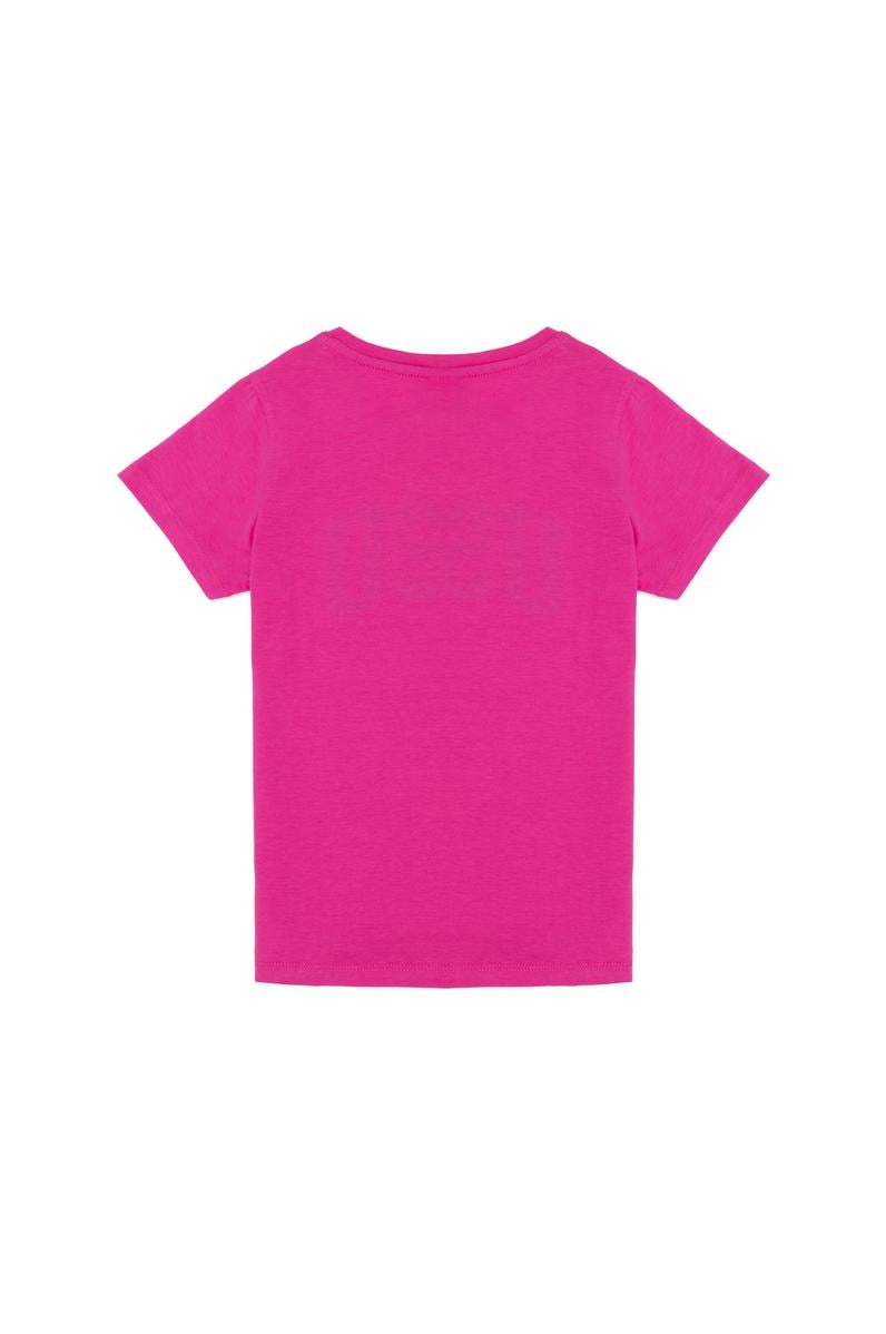 Kız Çocuk Fuşya Basic Tişört