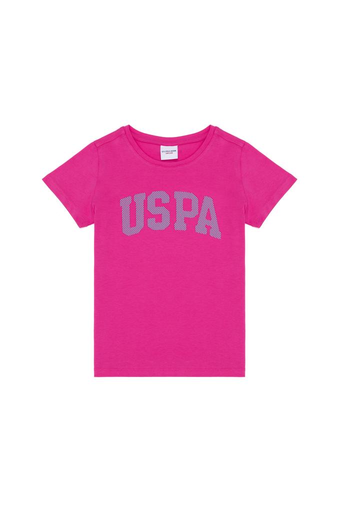 Kız Çocuk Fuşya Basic Tişört