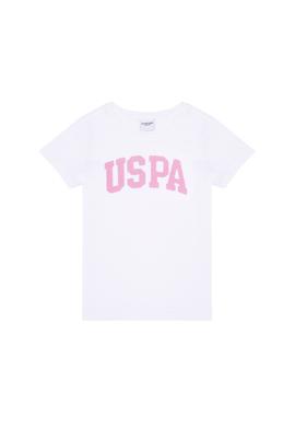 Kız Çocuk Beyaz Bisiklet Yaka Basic Tişört - 50264332015