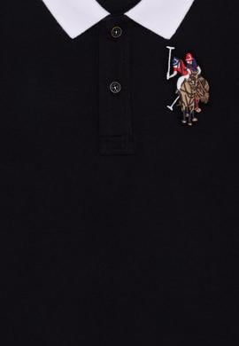 Erkek Çocuk Siyah Basic Polo Yaka Tişört - 50263006185