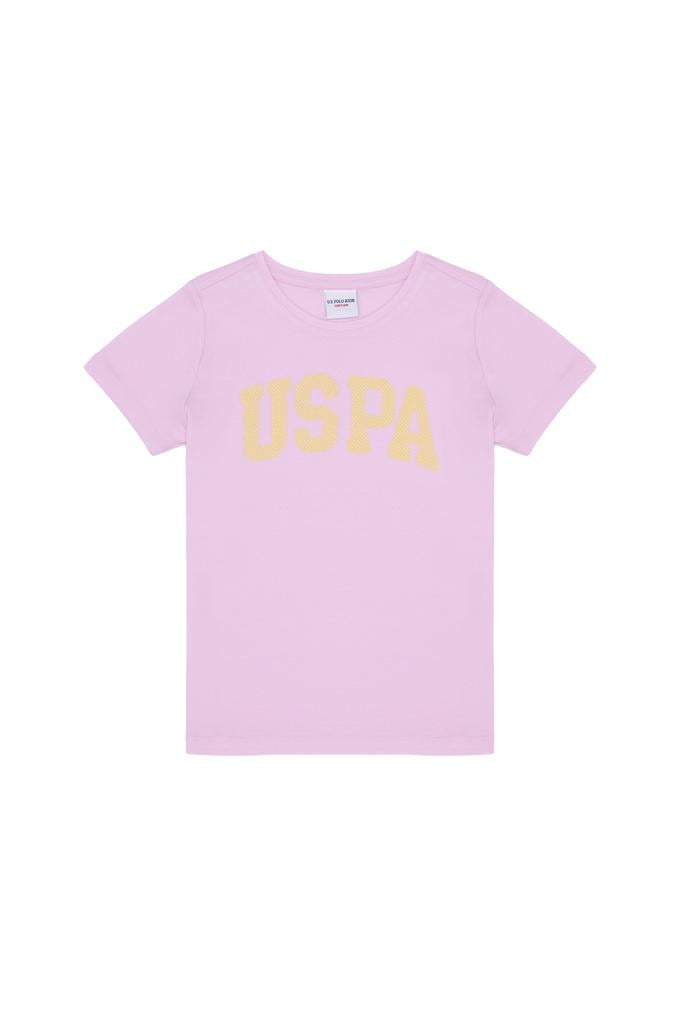 Kız Çocuk Manolya Bisiklet Yaka Basic Tişört