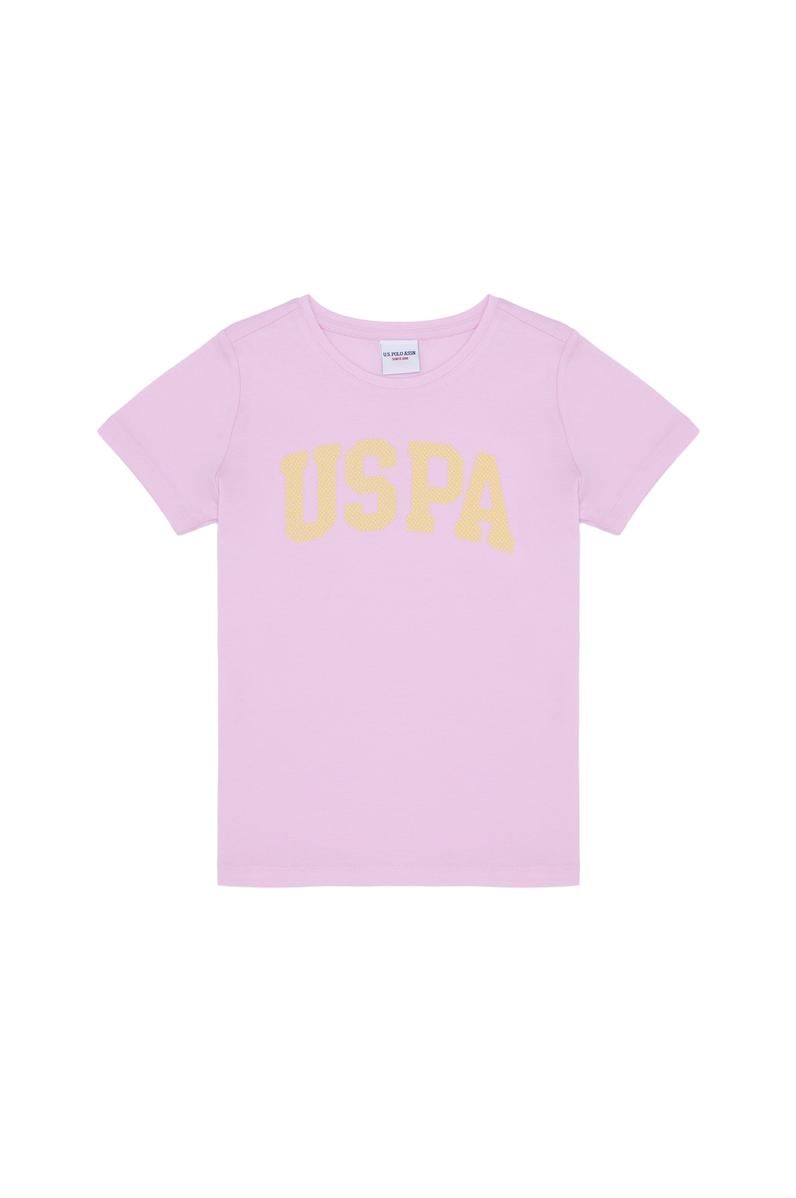 Kız Çocuk Manolya Bisiklet Yaka Basic Tişört