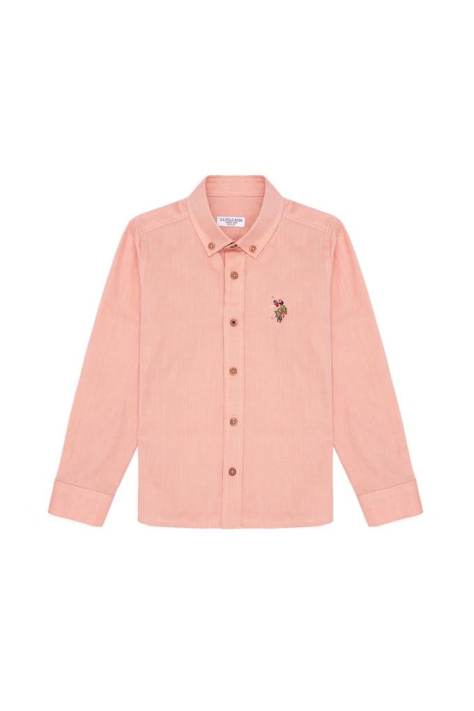 Erkek Çocuk Kiremit Uzun Kollu Basic Gömlek