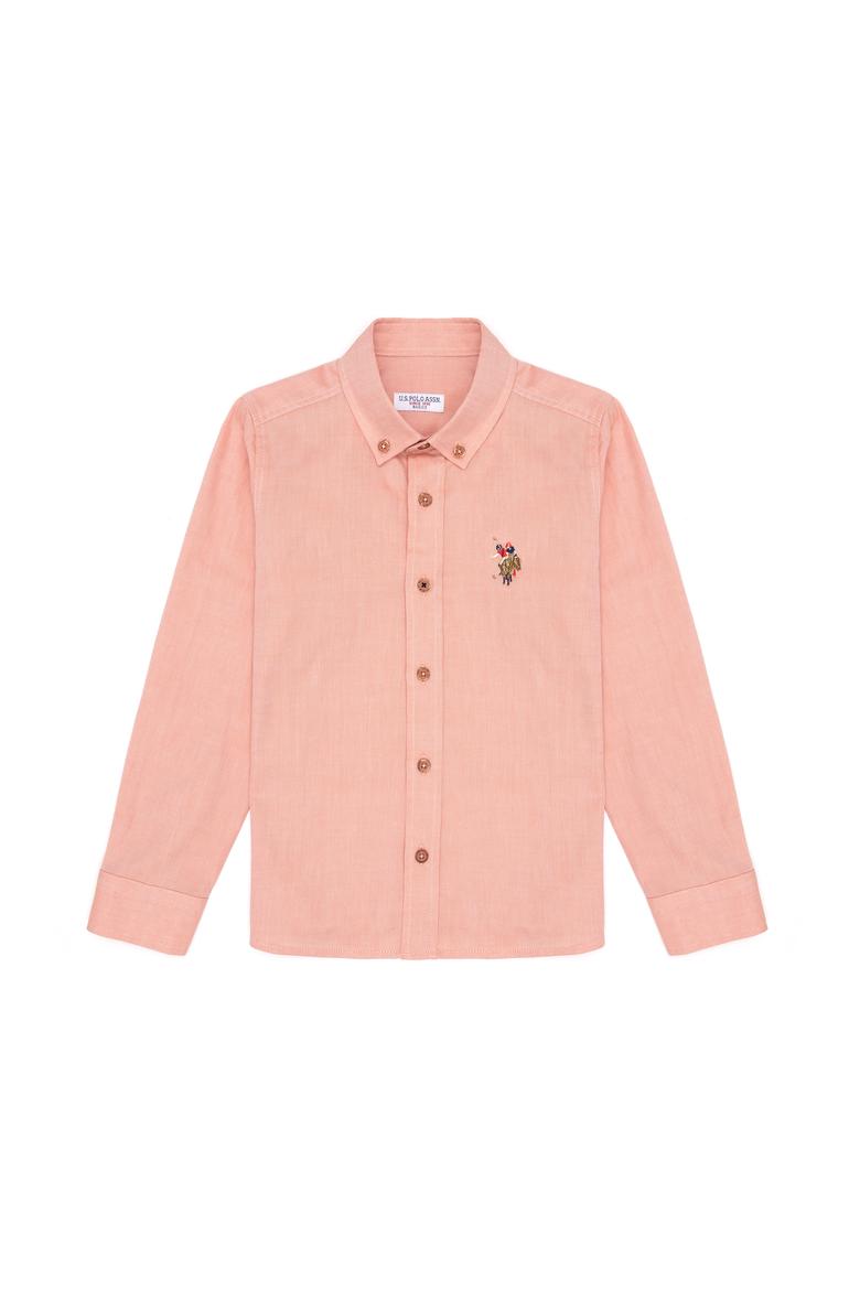 Erkek Çocuk Kiremit Uzun Kollu Basic Gömlek