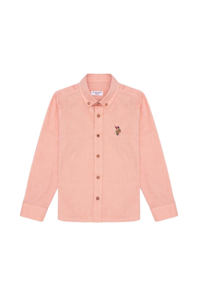 Erkek Çocuk Kiremit Uzun Kollu Basic Gömlek