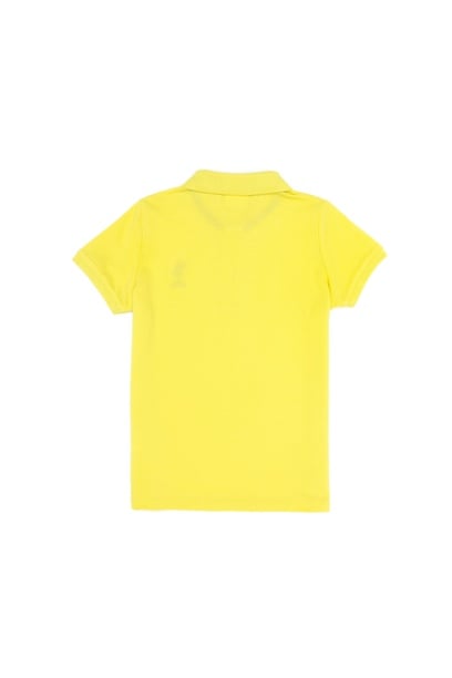 Erkek Çocuk Neon Sarı Basic Polo Yaka Tişört