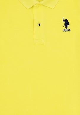 Erkek Çocuk Neon Sarı Basic Polo Yaka Tişört - 50262958392