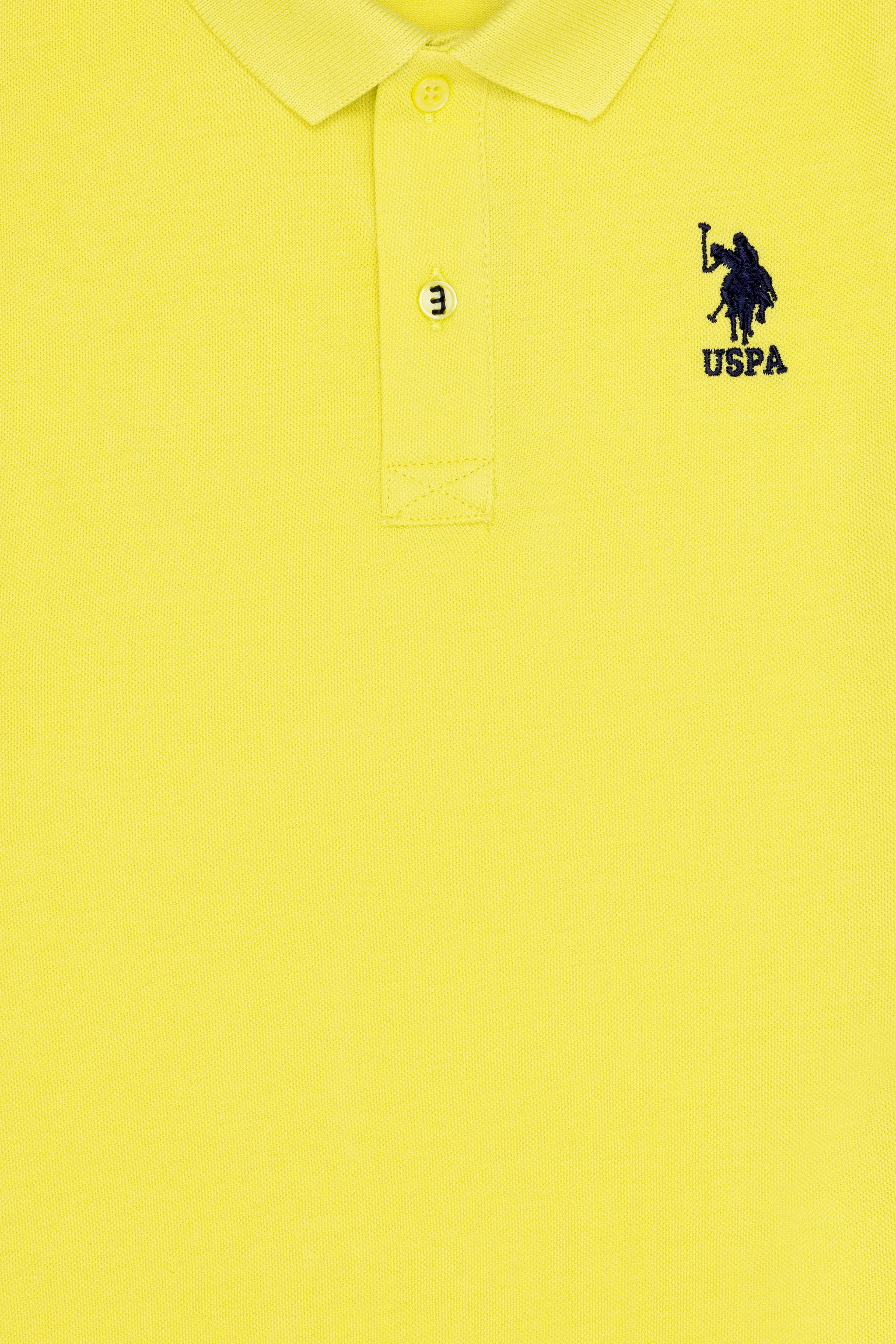 Erkek Çocuk Neon Sarı Basic Polo Yaka Tişört