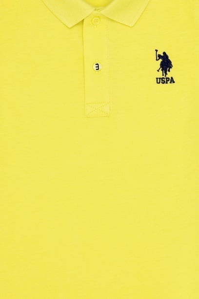 Erkek Çocuk Neon Sarı Basic Polo Yaka Tişört