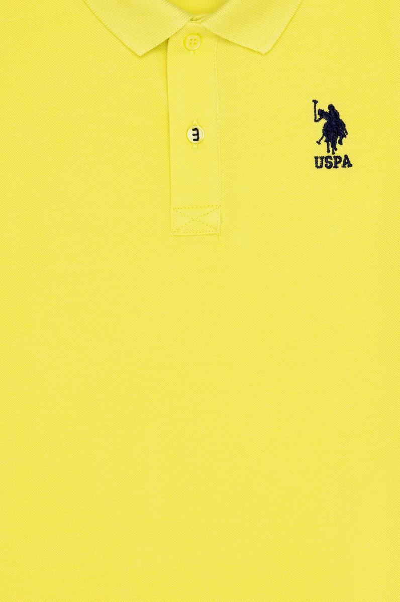 Erkek Çocuk Neon Sarı Basic Polo Yaka Tişört