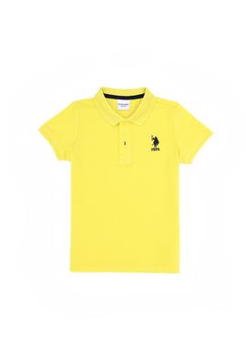 Erkek Çocuk Neon Sarı Basic Polo Yaka Tişört - 50262958392