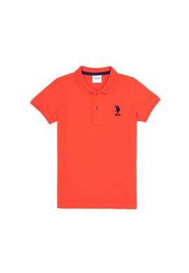 Erkek Çocuk Kırmızı Basic Polo Yaka Tişört - 50262958457