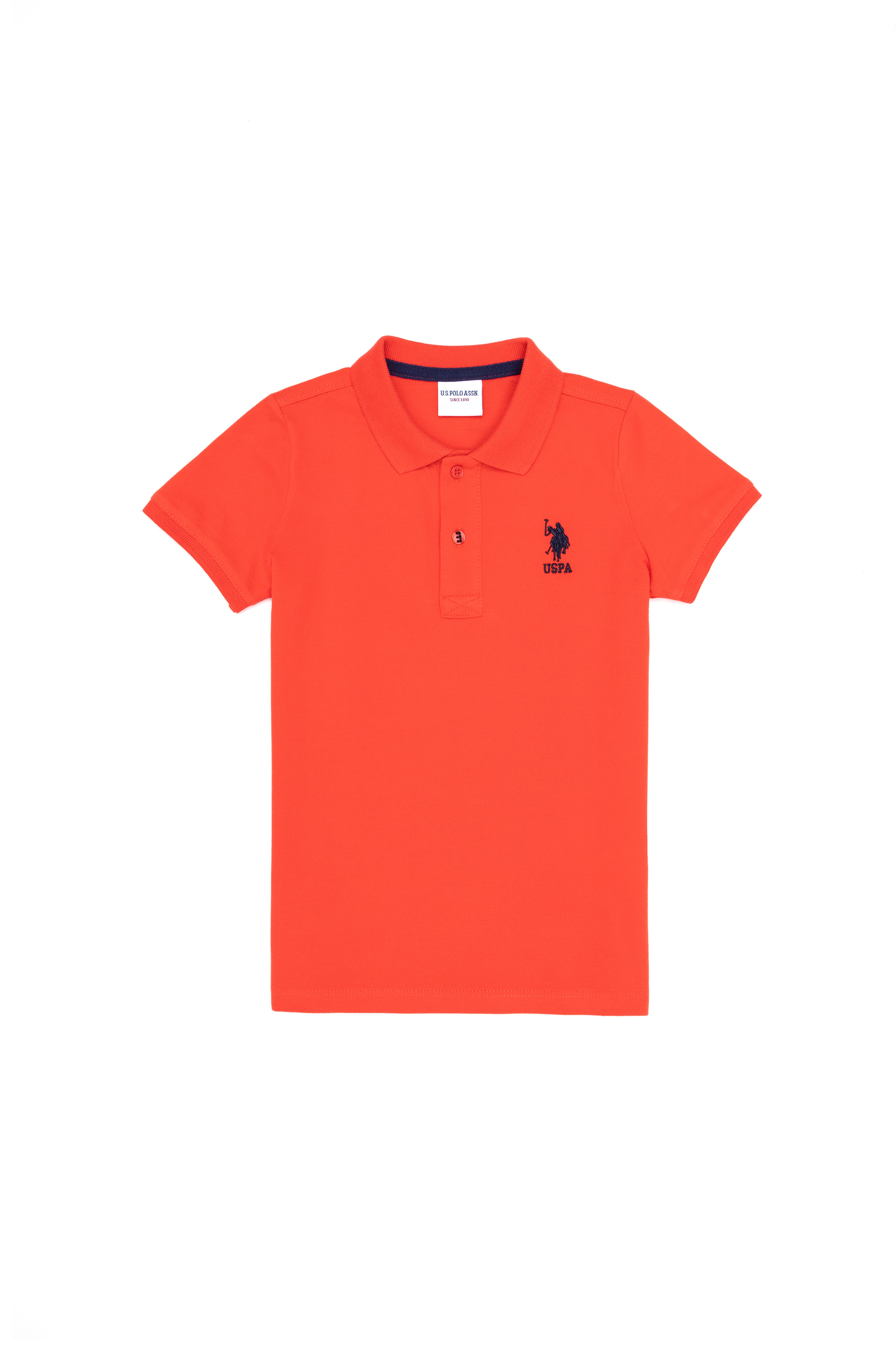 Erkek Çocuk Kırmızı Basic Polo Yaka Tişört - Image 1