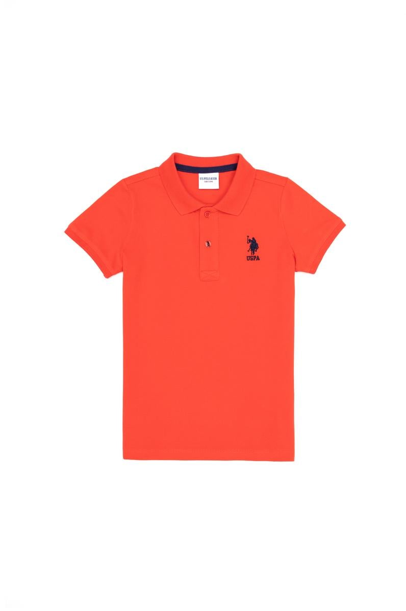 Erkek Çocuk Kırmızı Basic Polo Yaka Tişört