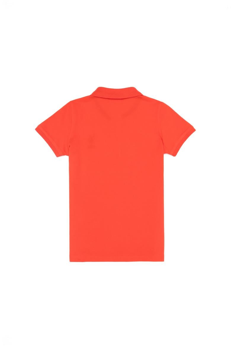 Erkek Çocuk Kırmızı Basic Polo Yaka Tişört - 50262958457