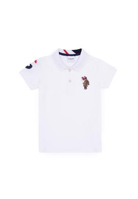 Erkek Çocuk Beyaz Basic Polo Yaka Tişört - 50263006019