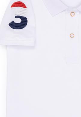 Erkek Çocuk Beyaz Basic Polo Yaka Tişört - 50263006019