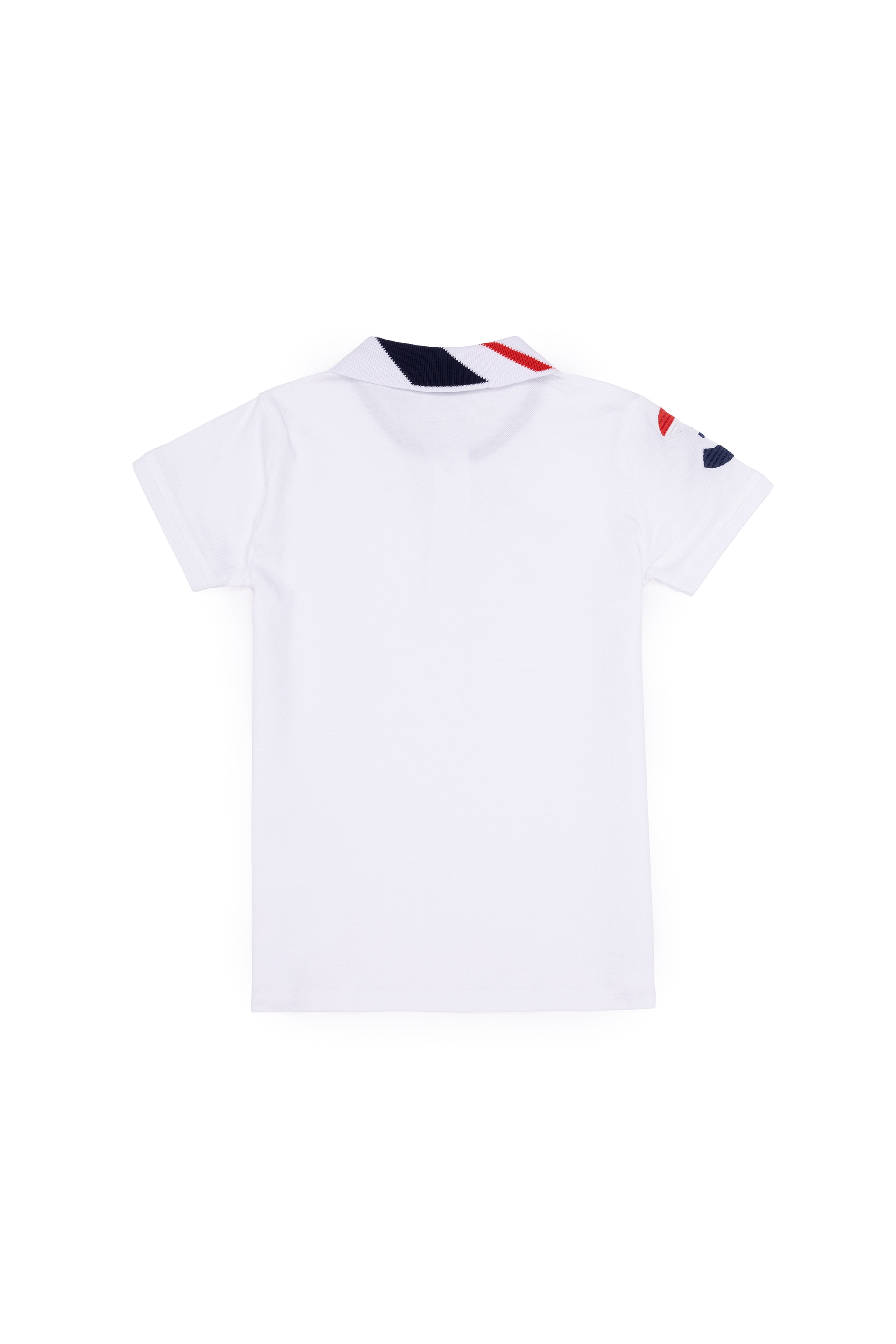 Erkek Çocuk Beyaz Basic Polo Yaka Tişört