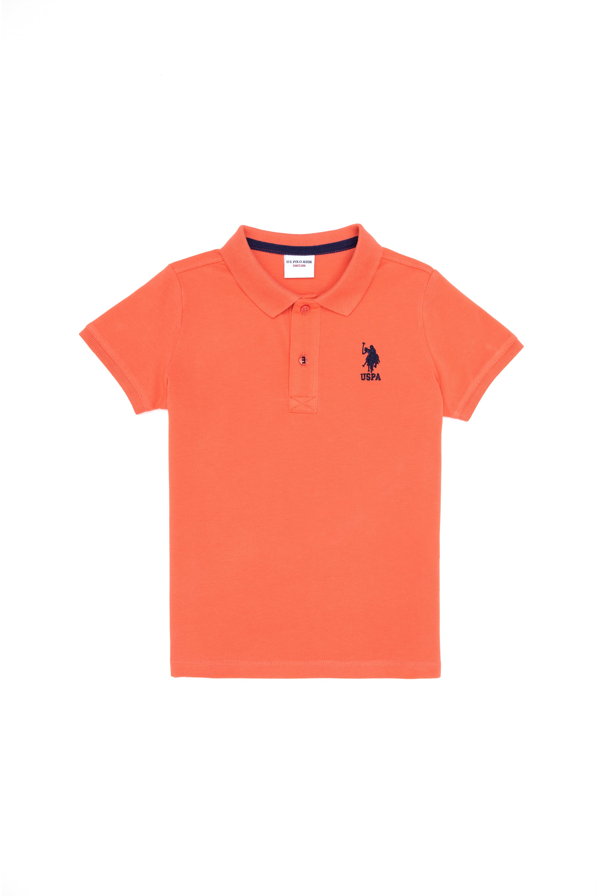 Erkek Çocuk Somon Basic Polo Yaka Tişört - Image 1