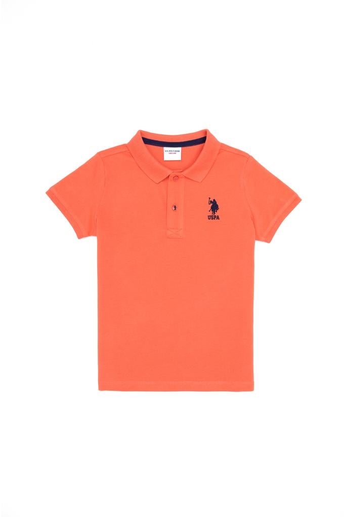 Erkek Çocuk Somon Basic Polo Yaka Tişört