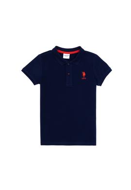 Erkek Çocuk Lacivert Basic Polo Yaka Tişört - 50262958214