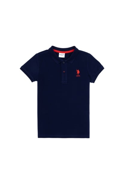 Erkek Çocuk Lacivert Basic Polo Yaka Tişört