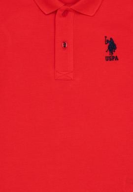 Erkek Çocuk Kırmızı Basic Polo Yaka Tişört - 50262958269