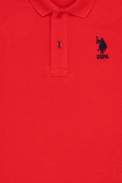 Erkek Çocuk Kırmızı Basic Polo Yaka Tişört